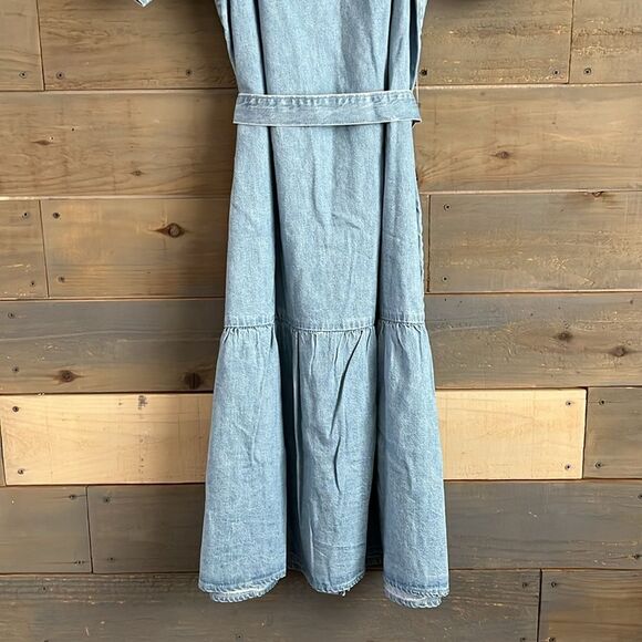 NWT Levi's Women's Midi Denim Shirt Dress Mika Balloon Short Sleeves - Picture 9 of 16